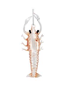 Gisela Graham Clear/Orange Glass Lobster Decoration